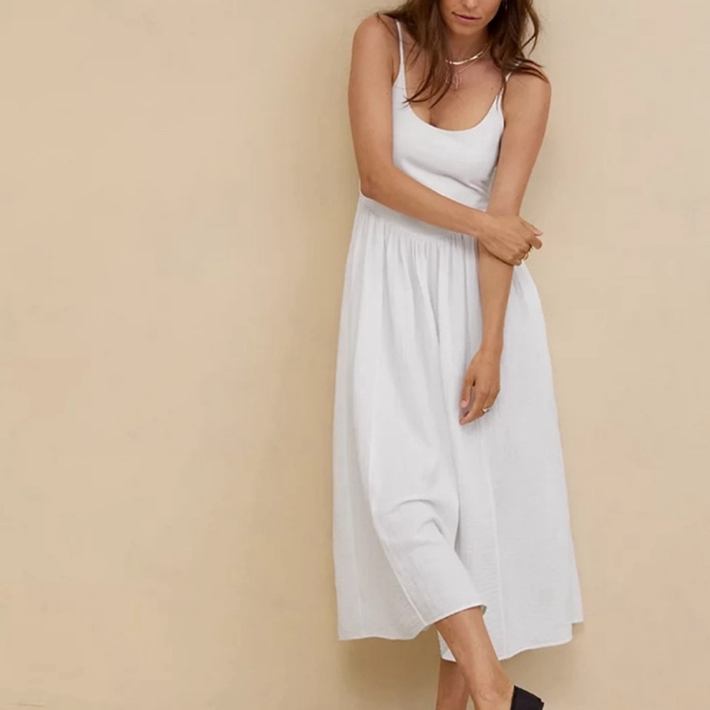 Aerie At The Barre Midi Dress NWT Medium White